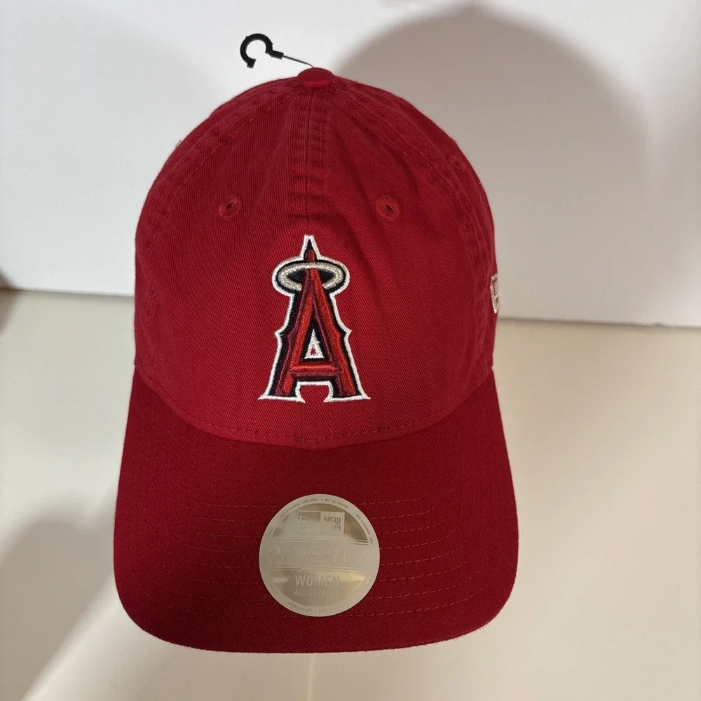 New Era 9TWENTY Anaheim Los Angeles Angels‎ Red MLB Strap Back Hat NEW